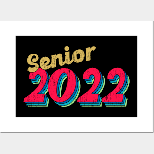 Class of 2022 Senior 2020 Graduation 2022 Party Seniors Retro Vintage Posters and Art